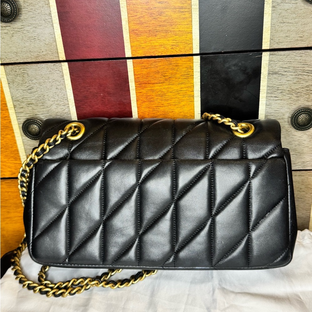 Coach Black Quilted Tabby 26 Leather Shoulder Bag with Gold Hardware - Picture 3 of 16